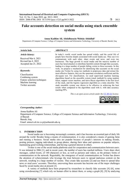 CYBERGUARD:FAKE PROFILE DETECTION USING MACHINE LEARNING | PDF