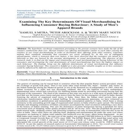 Examining The Key Determinants Of Visual Merchandising In Influencing Consume...