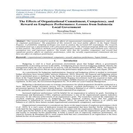 The Influence of Human Resource Development, Organizational Commitment ...