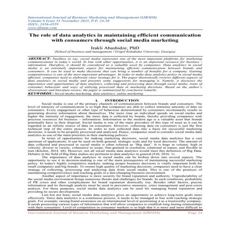 The role of data analytics in maintaining efficient communication with consum...