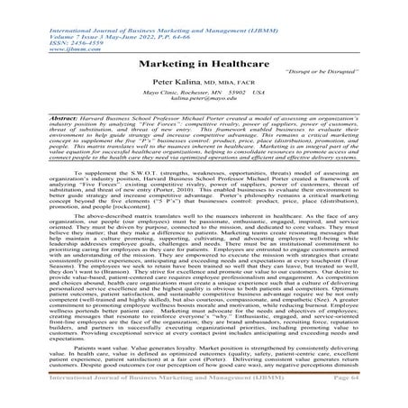 Marketing in Healthcare