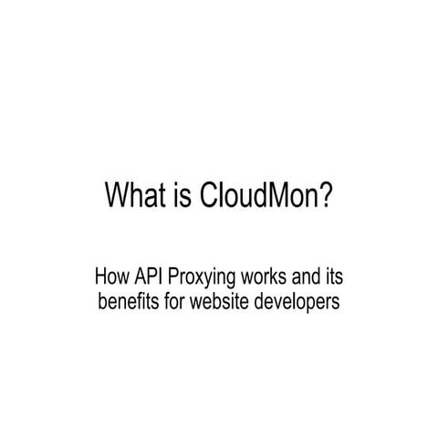 What is CloudMon?