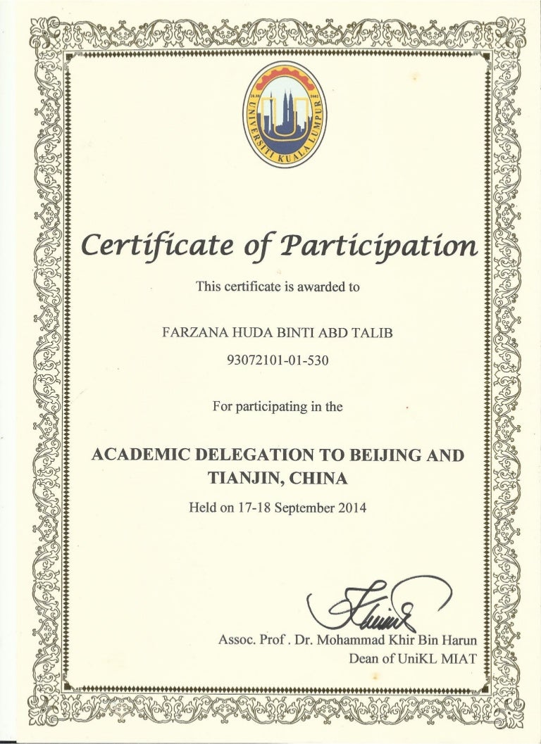 Scan Sijil China