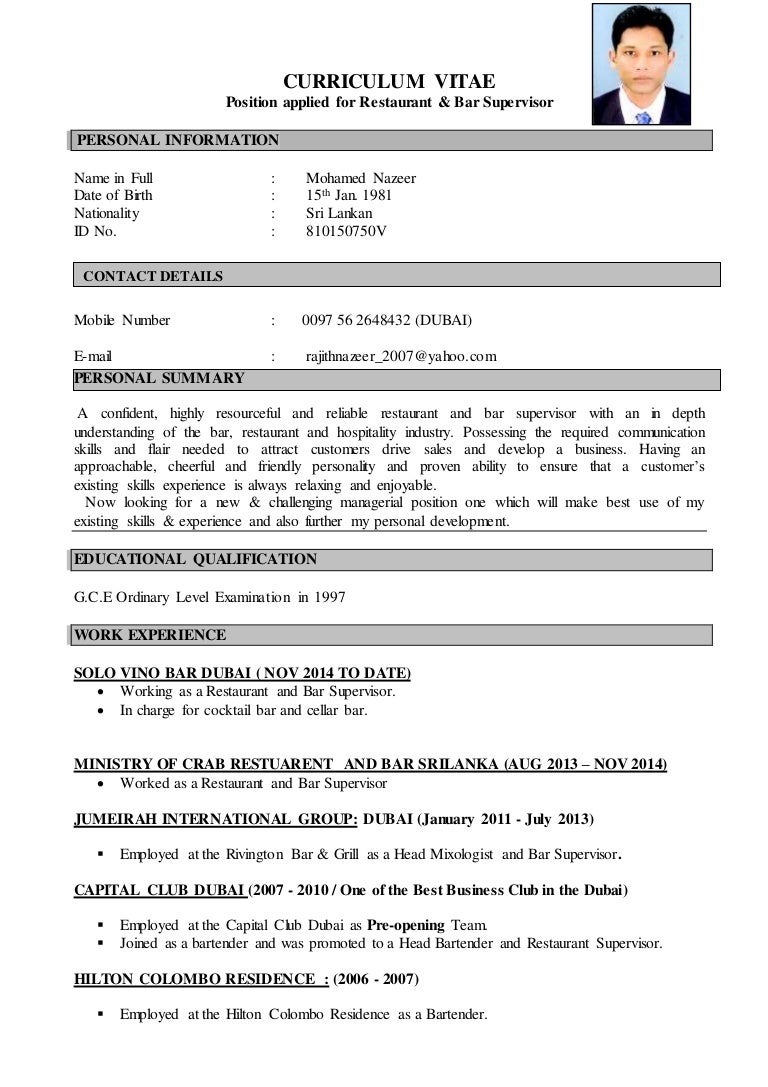 restaurant supervisor resume under fontanacountryinn com restaurant supervisor resumes