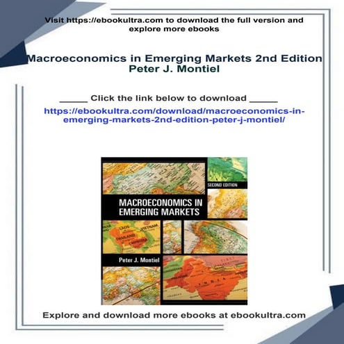 Macroeconomics in Emerging Markets 2nd Edition Peter J. Montiel