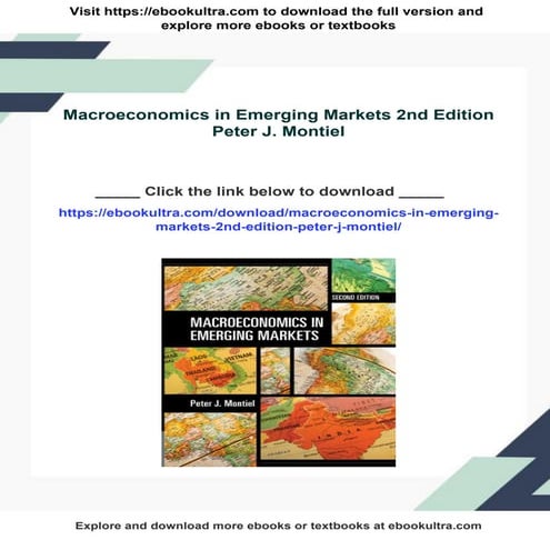 Macroeconomics in Emerging Markets 2nd Edition Peter J. Montiel
