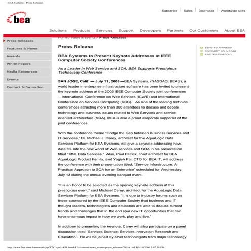 BEAPressReleases.290214504