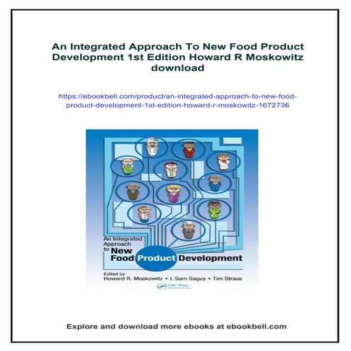 An Integrated Approach To New Food Product Development 1st Edition ...