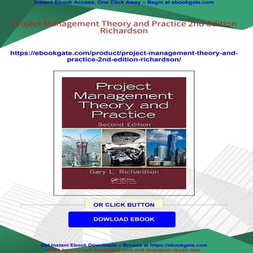 Project Management Theory and Practice 2nd Edition Richardson