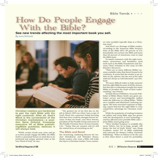 How Do People Engage with the Bible