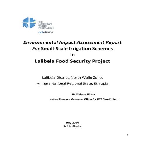 EIA report Lalibela1 | PDF