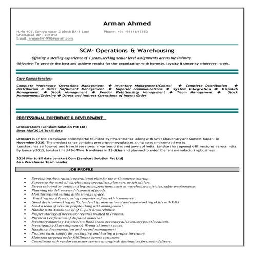 Resume (Arman Ahmed)