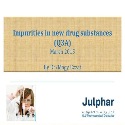 Impurities in DS (Q3A)-Dr. Magy