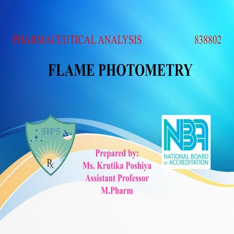 Flame photometry slide share instrumental method of analysis