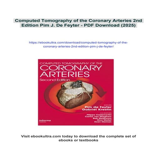 Computed Tomography of the Coronary Arteries 2nd Edition Pim J. De ...