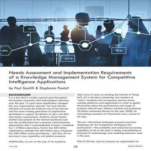 Needs Assessment and Implementation Requirements of a Knowledge Management Sy...