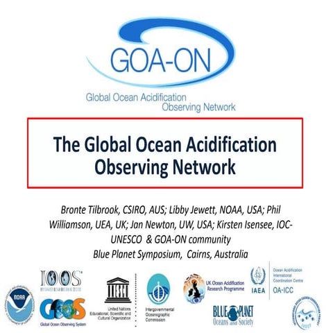 C5.02: The Global Ocean Acidification Observing Network: data for decisions - Bronte Tilbrook