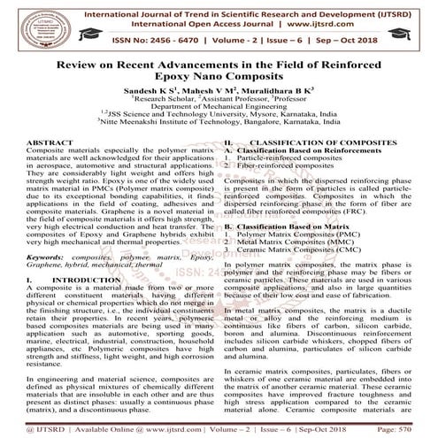 Review on Recent Advancements in the Field of Reinforced Epoxy Nano Composits