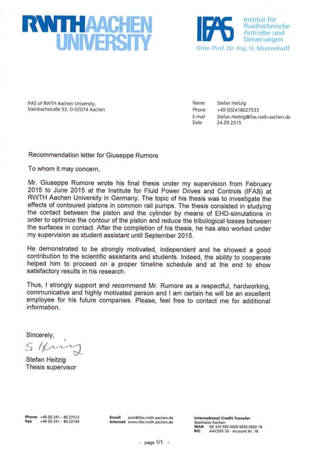 Recommendation Letter from Luc Gaudiller | PDF