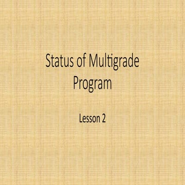 LEGAL BASIS AND FACTORS CONTRIBUTING TO THE ESTABLISHMENT OF MULTIGRADE ...