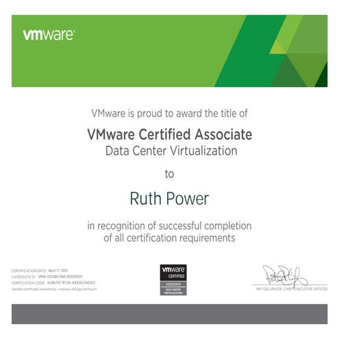 VCA - Data Center Virtualization Cert