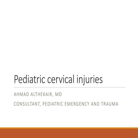 Pediatric c-spine injuries
