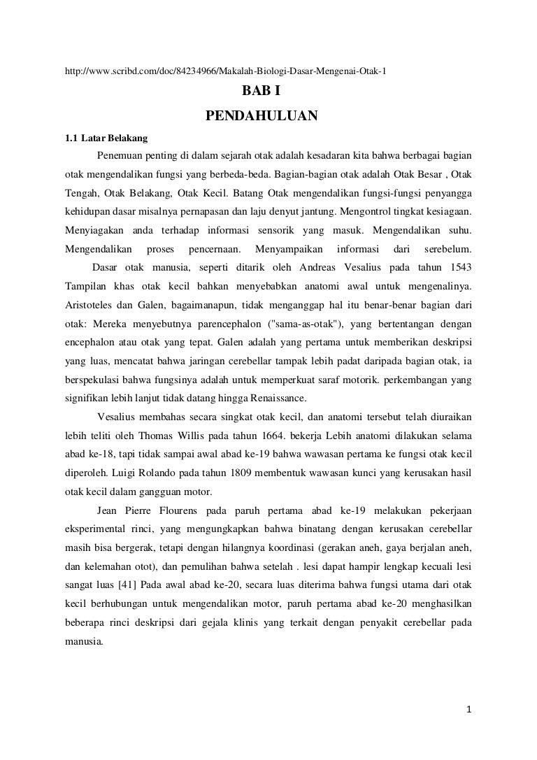 84234966 Makalah Biologi Dasar Mengenai Otak 1