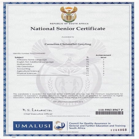 4. CC Greyling_Matric Certificate