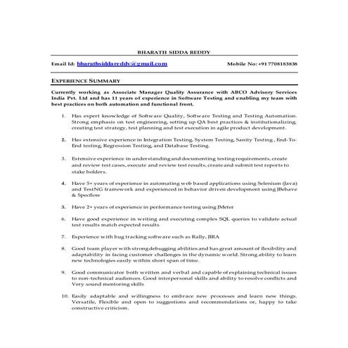 Bharath_SiddaReddy_Resume