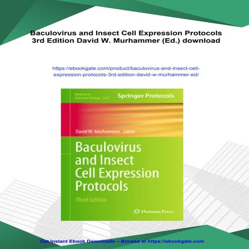 Baculovirus and Insect Cell Expression Protocols 3rd Edition David W. Murhamm...