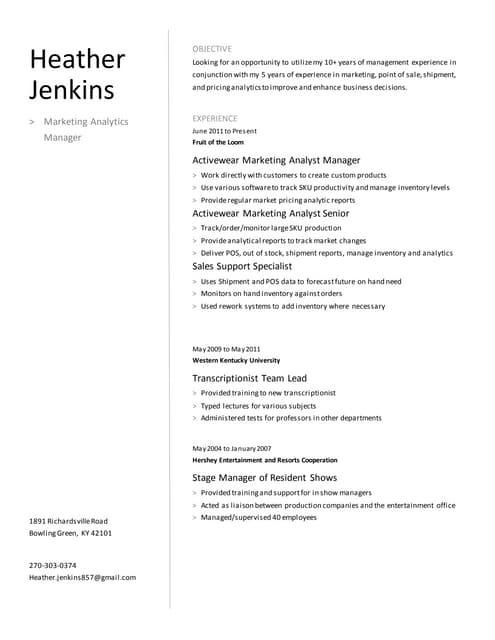Project 7.4.1 slideshow resume | PPT