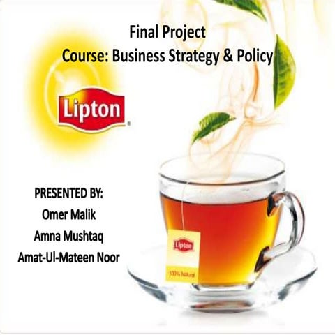 Business Strategy of Unilever (Lipton)