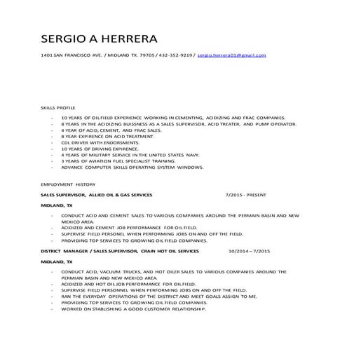 SERGIO A HERRERA