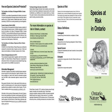 Species at Risk Ontario