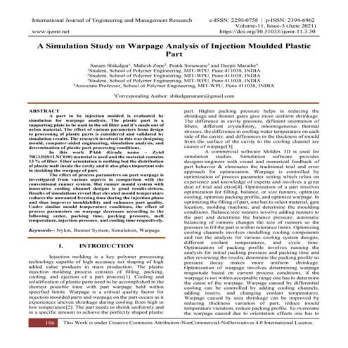 A Simulation Study on Warpage Analysis of Injection Moulded Plastic Part