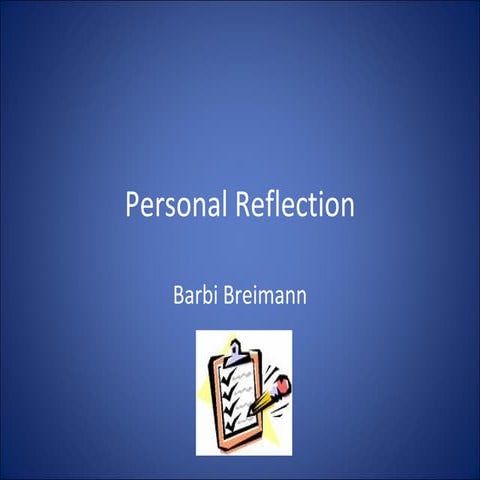 845 Personal Reflection