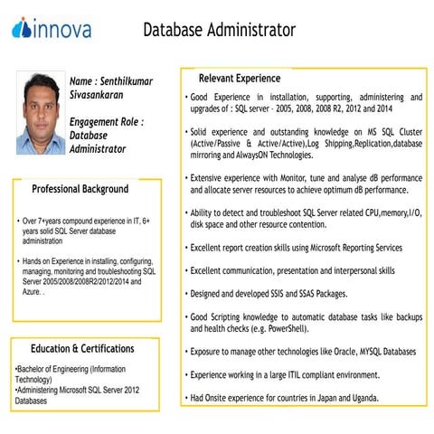 Senthilkumar_Database Administrator