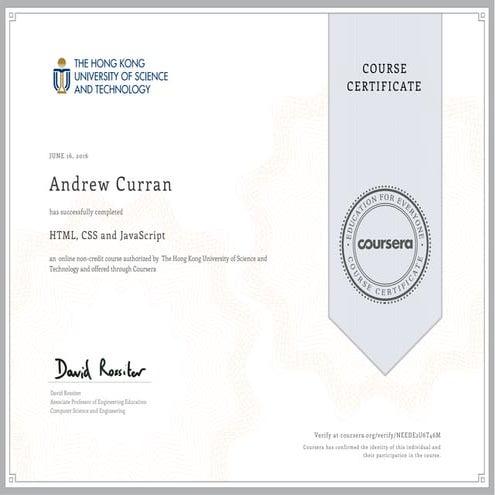 Coursera HTML, CSS, Java | PDF | Web Development | Internet