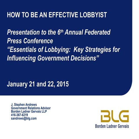 Effective Lobbying | PPT