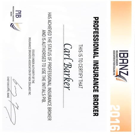 PIB Cert. February 2016