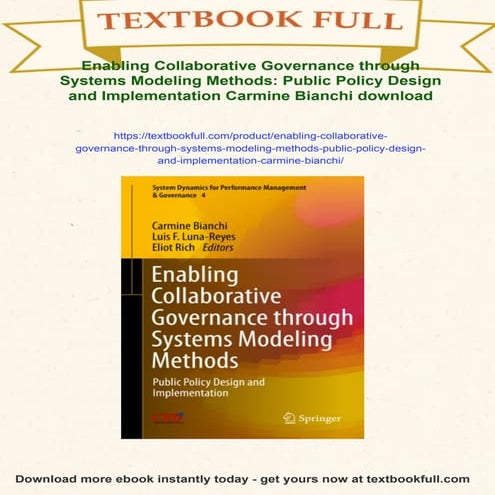 Enabling Collaborative Governance through Systems Modeling Methods: Public Po...
