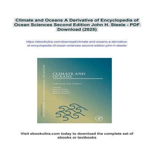 Climate and Oceans A Derivative of Encyclopedia of Ocean Sciences Second Edit...