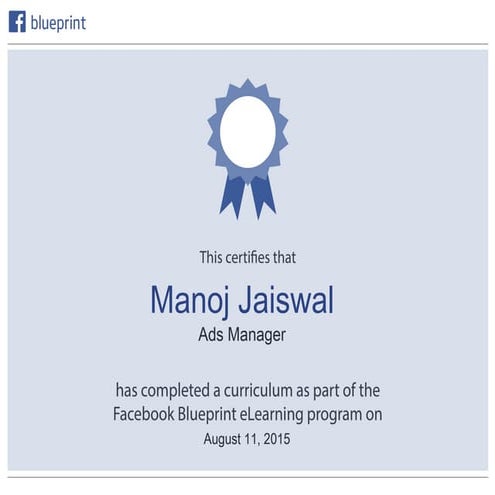 Facebook Ads Manager Certifies