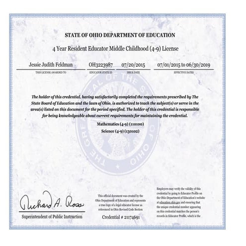 Teaching Certification (Color) | PDF