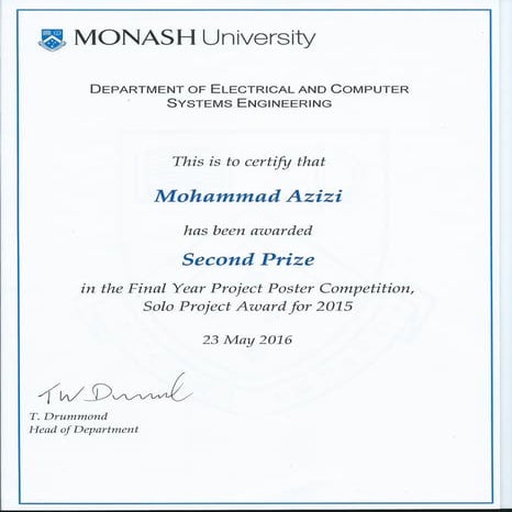 Final Year Project Winner