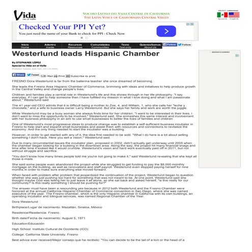 Westerlund leads Hispanic Chamber