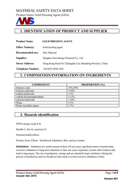Hydrolyzed vegetable protein msds | PDF