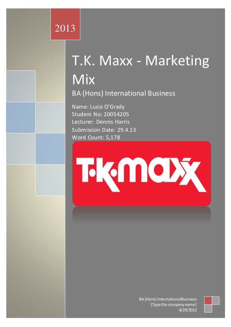 Marketing Mix Tk Maxx