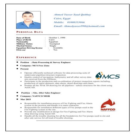 A.Yasser ( Mechatronics Engineer ) CV
