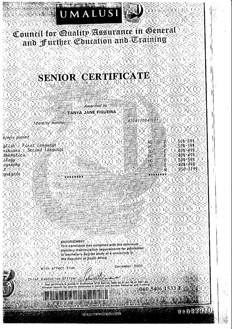 Umalusi Senior Certificate